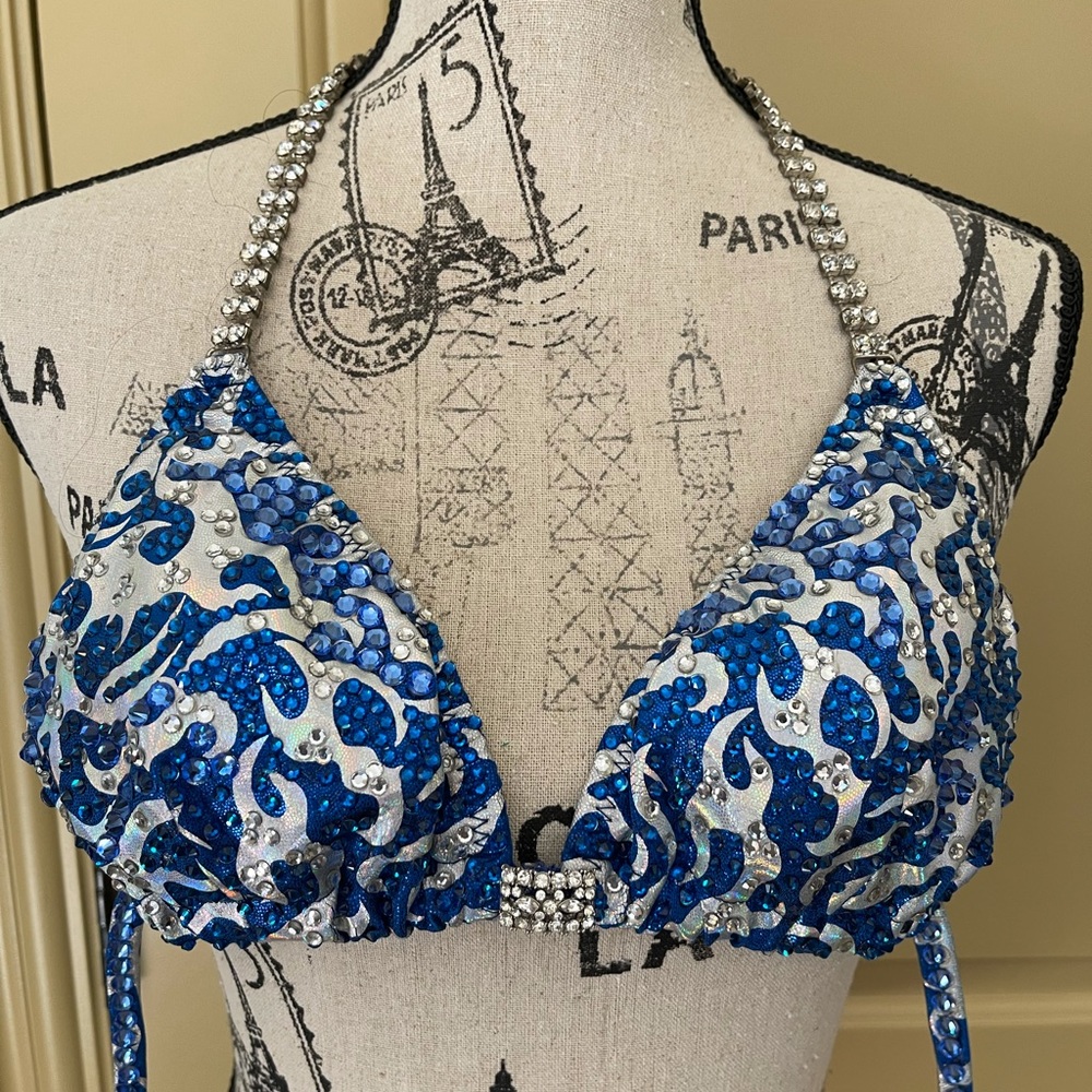 Blue and silver Figure competition suit. BNWOT.